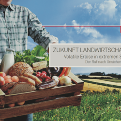 Foto: Land OÖ Titelseite der Einladung Zukunft Landwirtschaft 2030 - Ein Mann hat eine Kiste mit Lebensmitteln in den Händen.